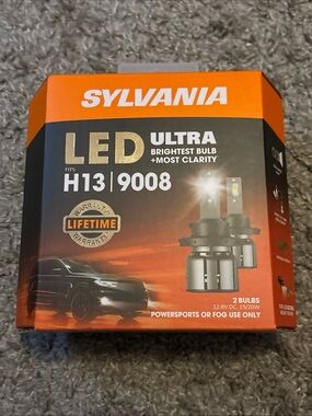 SYLVANIA LED Ultra H13/9008 Bulbs - Orange & Black Packaging